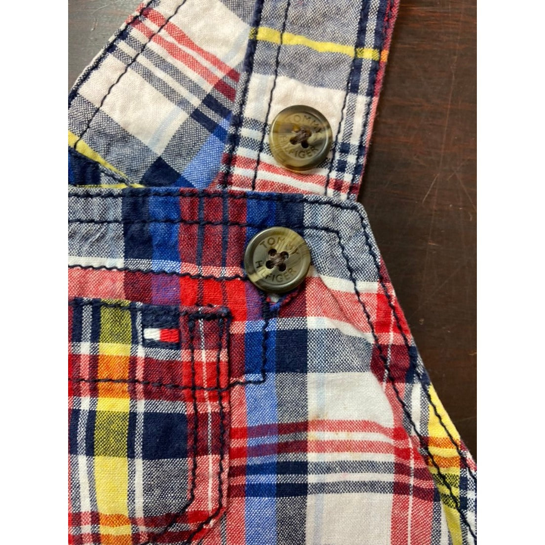 18 months plaid Tommy Overalls