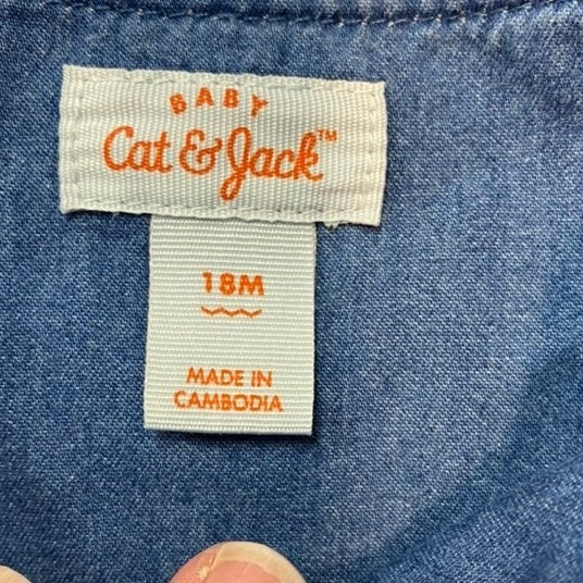 18 months cat and Jack denim bubble