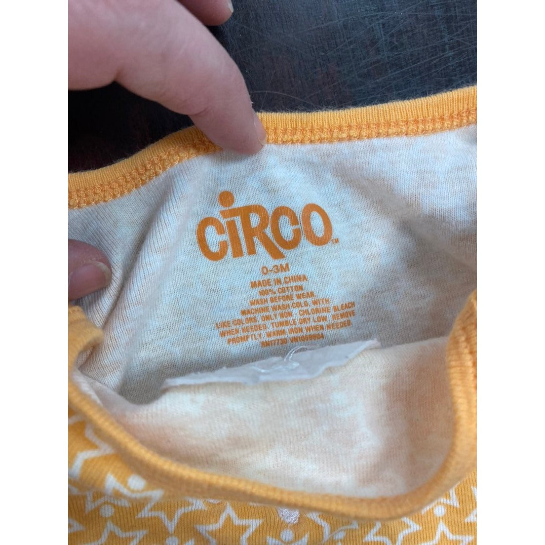 W embroidered Baby gown