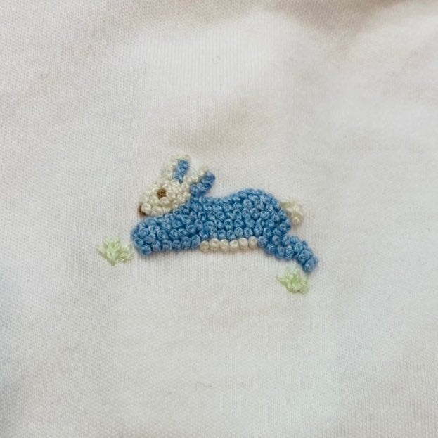 0-3 months pima bunny romper