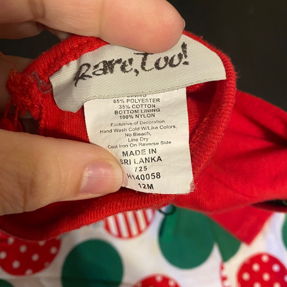 12 months Christmas dress
