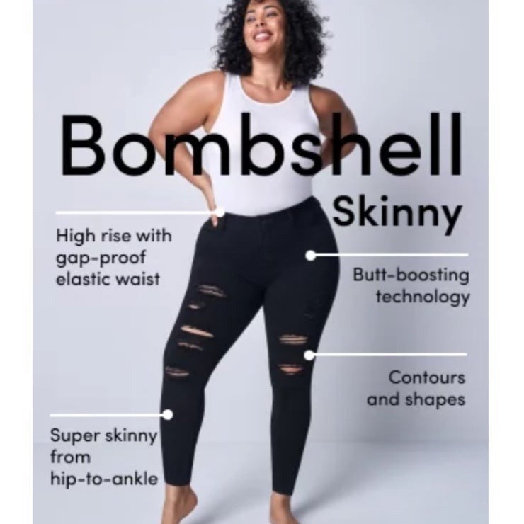 Torrid bombshell skinny jeans size 10XS