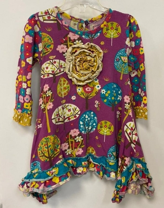 Size 3 jelly the pug ruffle swing dress