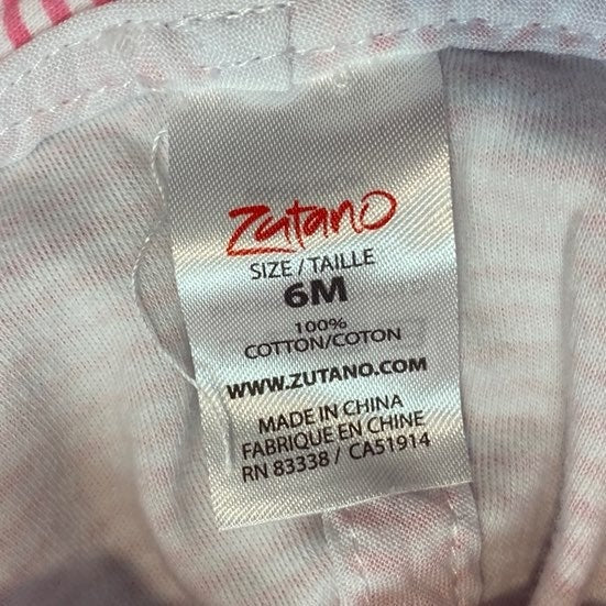 6 months pink Zutano summer hat