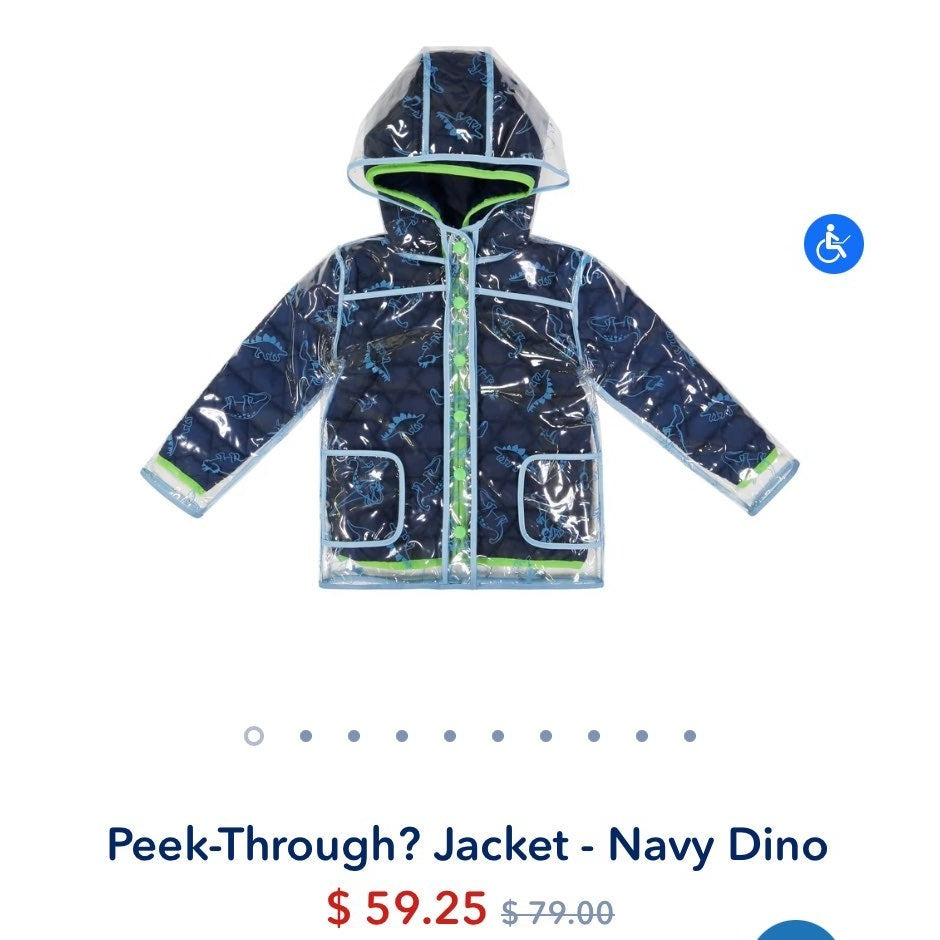3T dinosaur rain jacket & coat 3 in 1