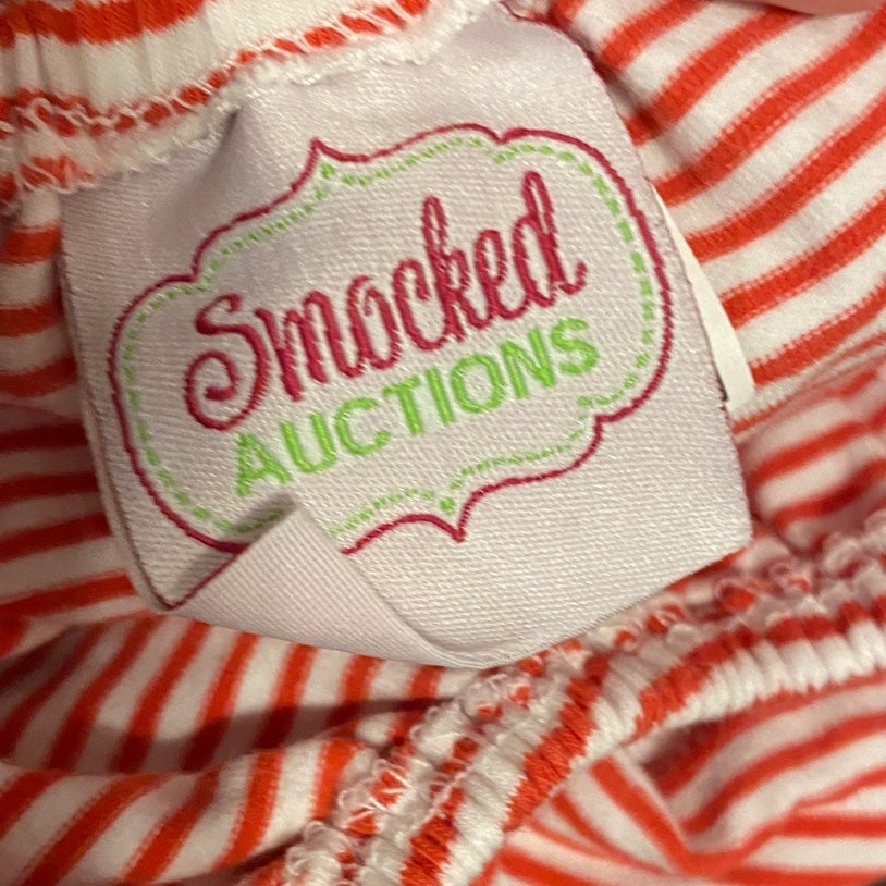 24 months smocked Christmas ruffle dress or gown