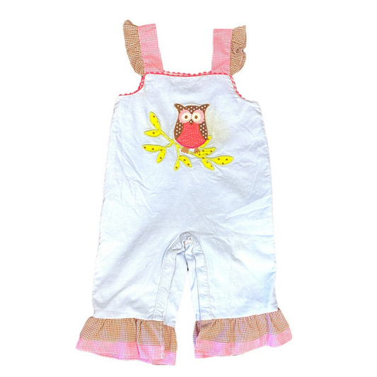 18 months owl ruffle romper