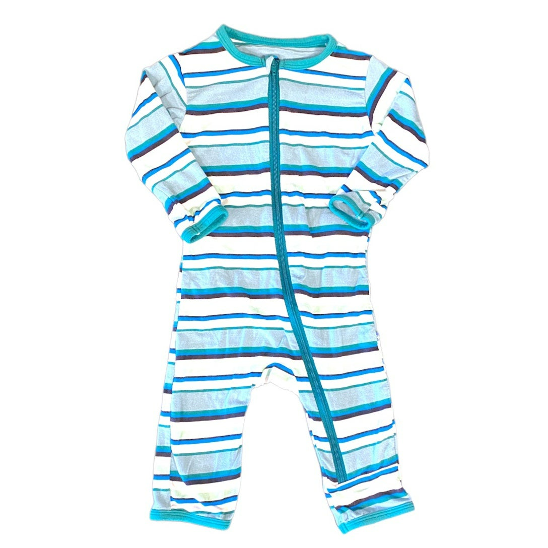 0-3 months Kickee Pants striped romper