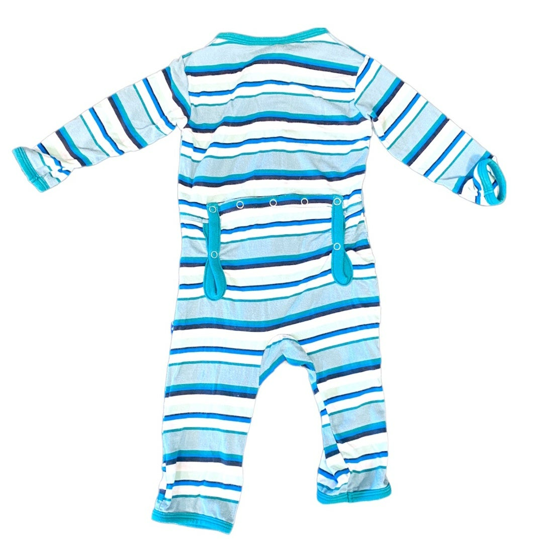 0-3 months Kickee Pants striped romper