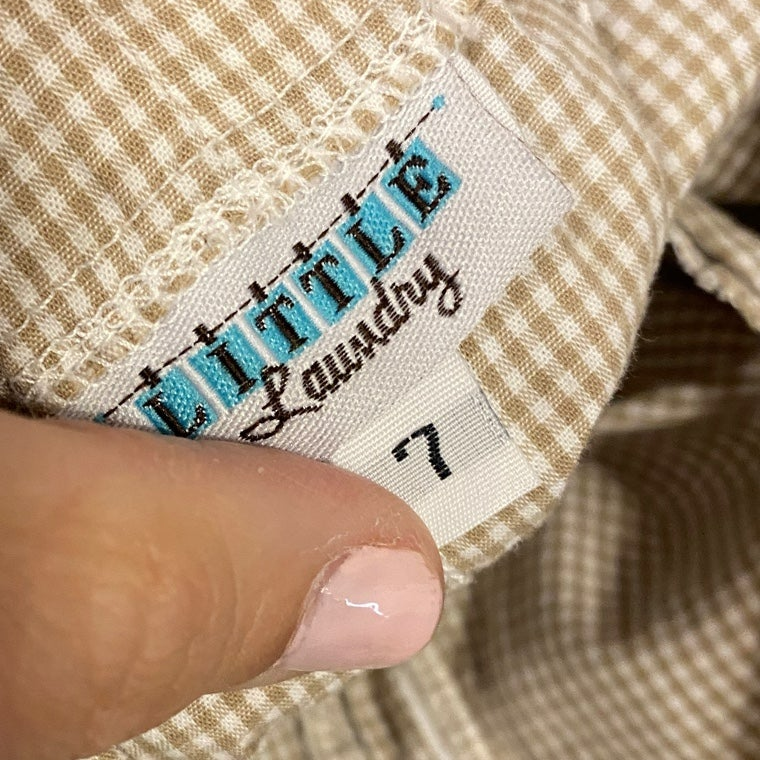 Size 7 boys gingham fall pants