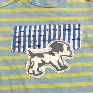 6-9 months boutique puppy Romper