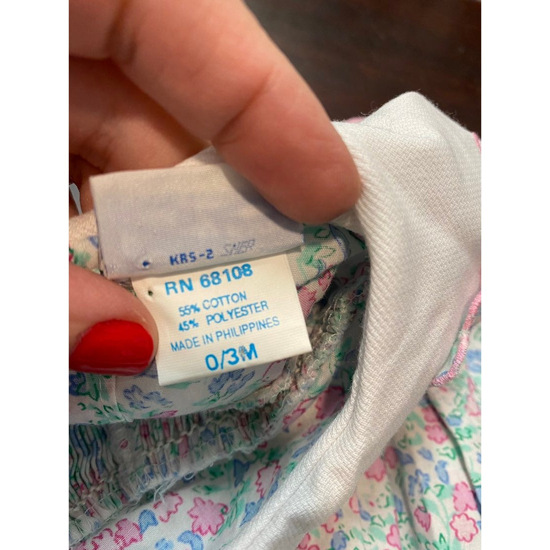 0-3 months vintage smocked bubble