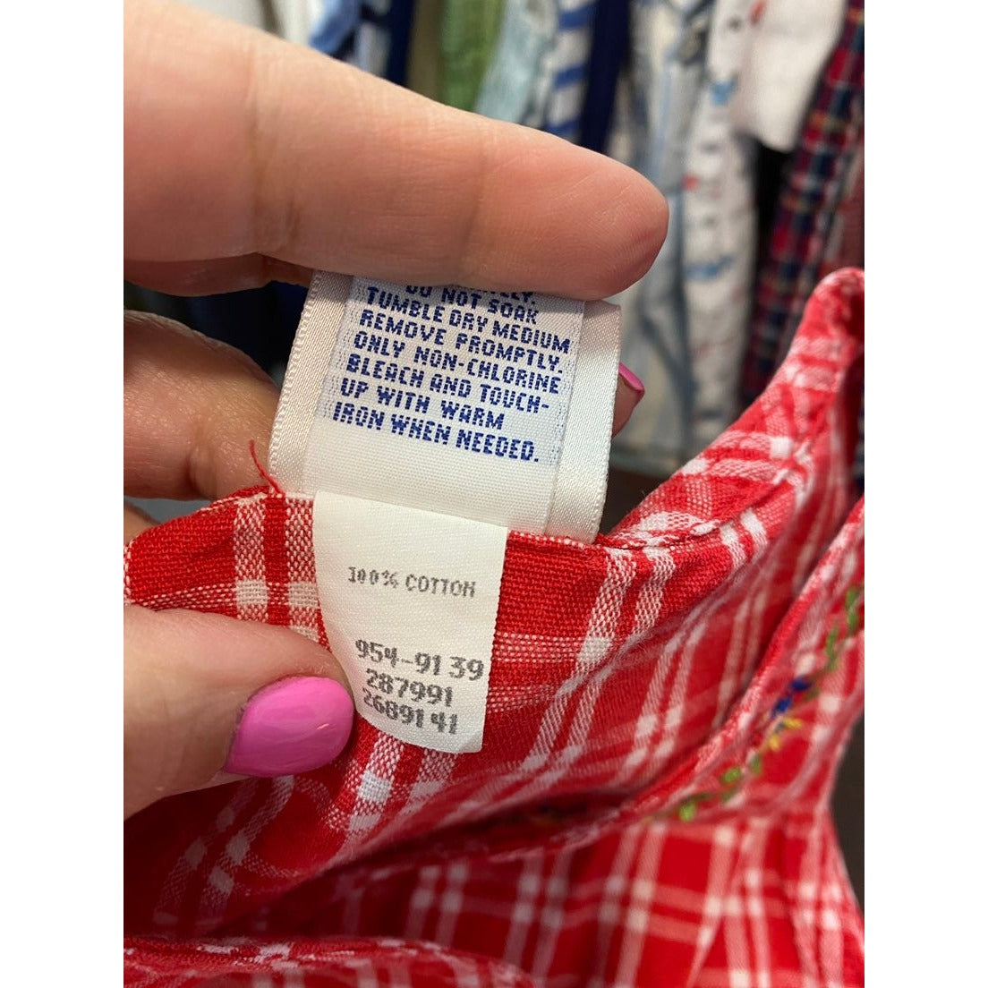 4T vintage Osh Kosh red gingham Dress USA