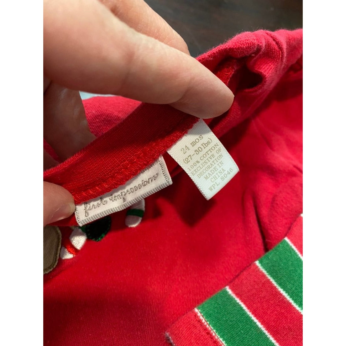 24 months applique Christmas top