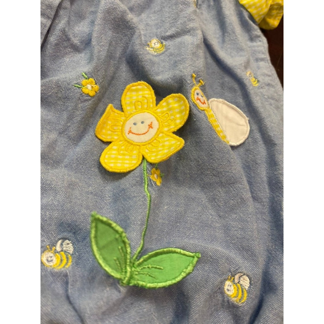 Vintage baby girls bubble romper