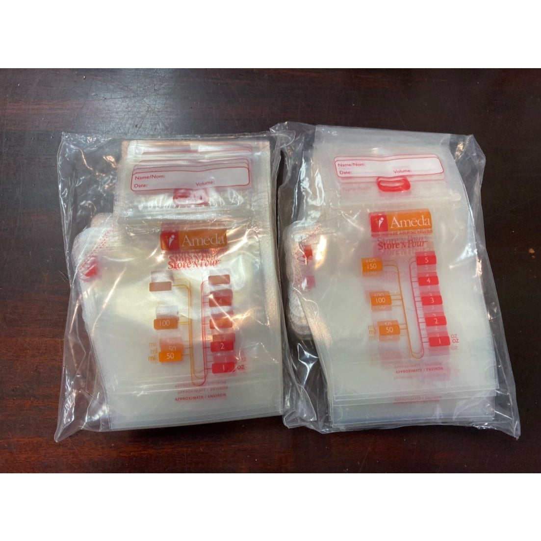 2 packs Ameda store n pour storage bags NEW