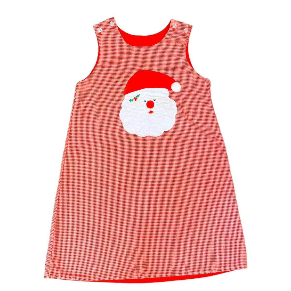 Christmas Santa reversible dress 6/7 vintage