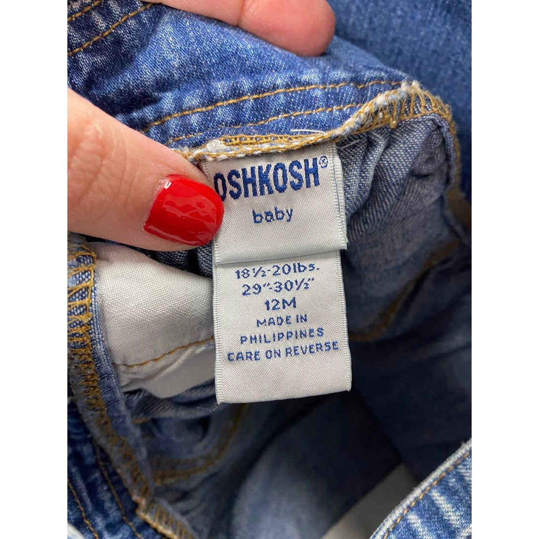 12 months vintage Oshkosh denim overalls dress