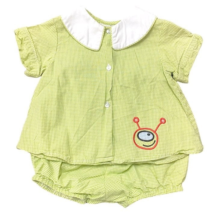 24 months gingham diaper cover set