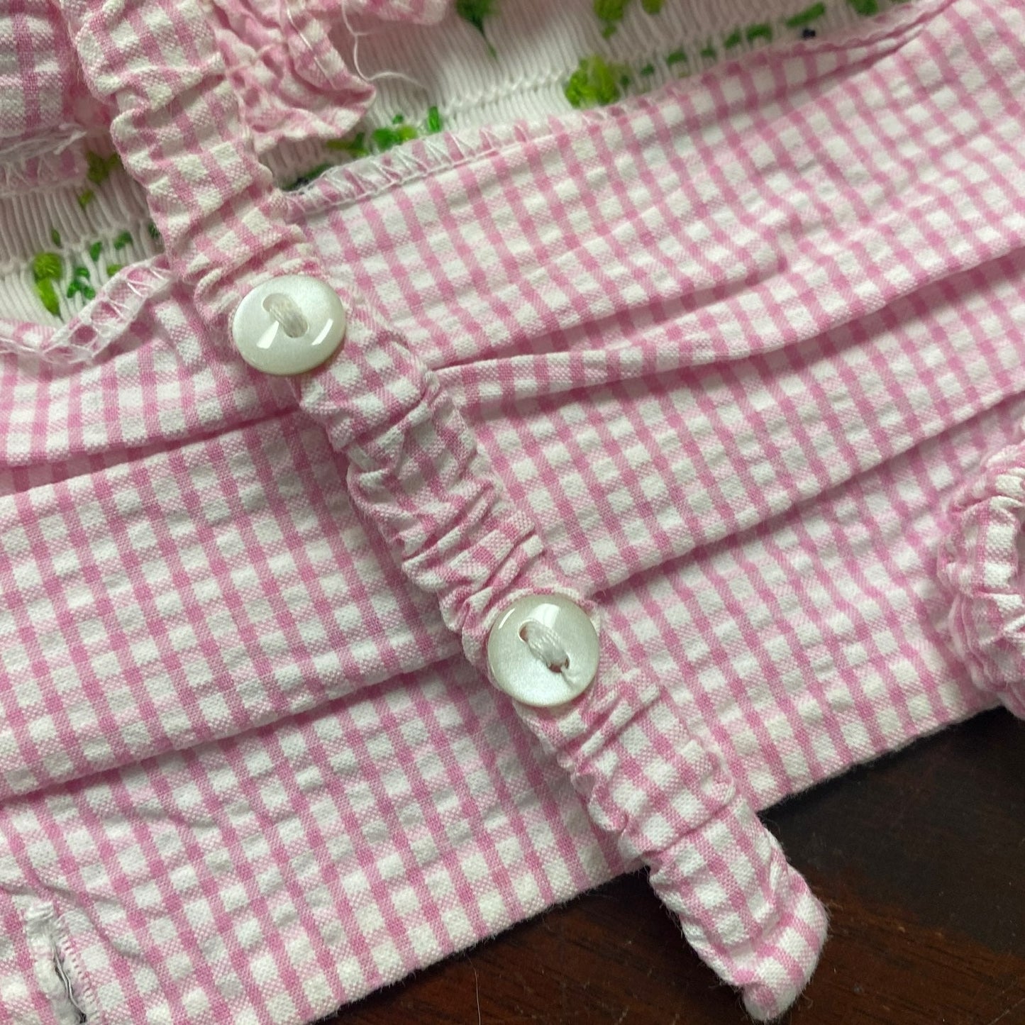 24 months pink smocked alligator swimsuit