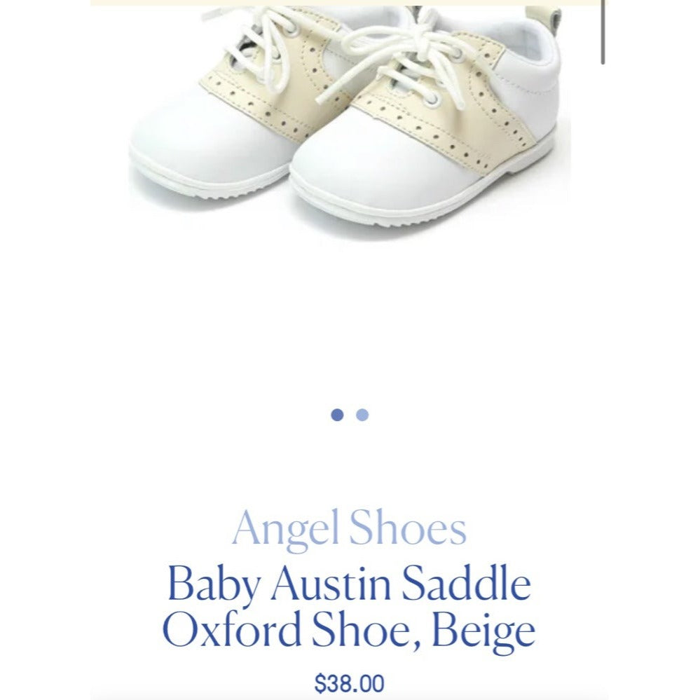 Size 5 Angel baby Austin leather saddle Oxford shoes