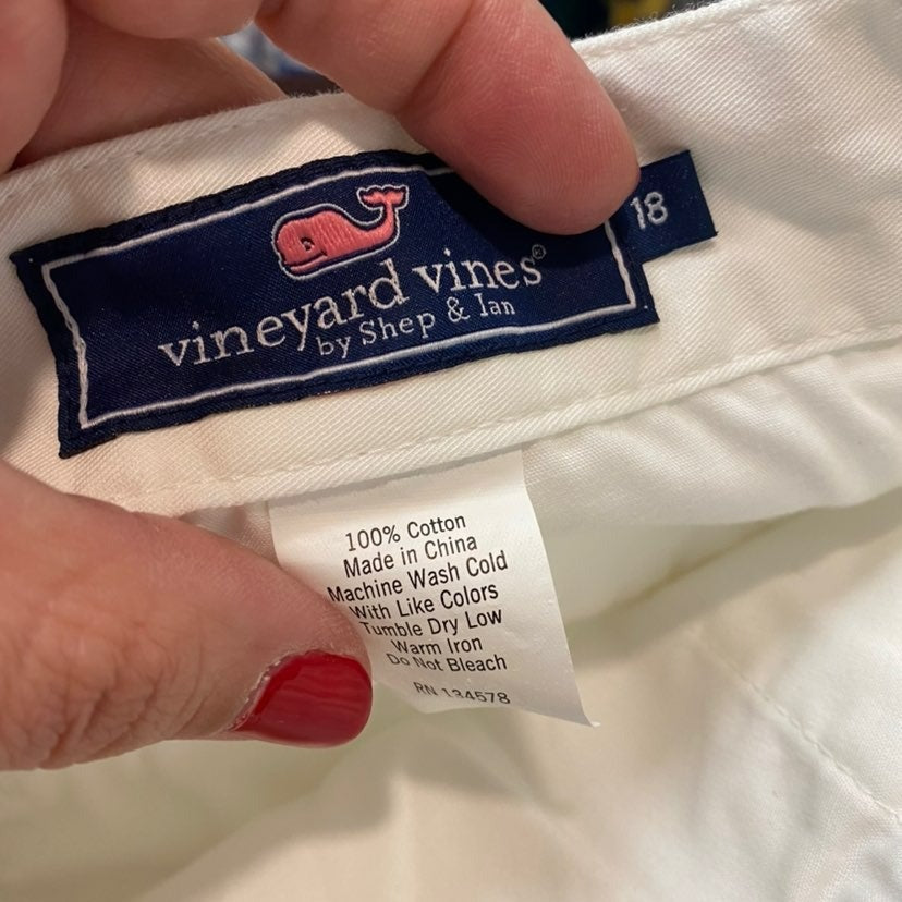 Size 18 boys Vineyard Vines flag pants