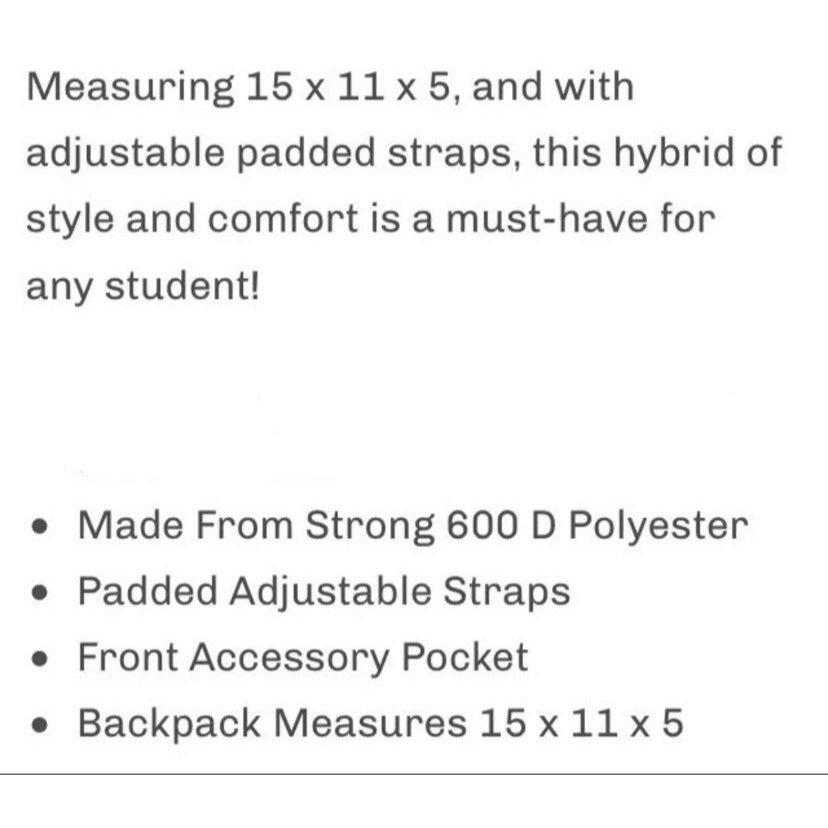 New 15" Toddler Backpack mermaid