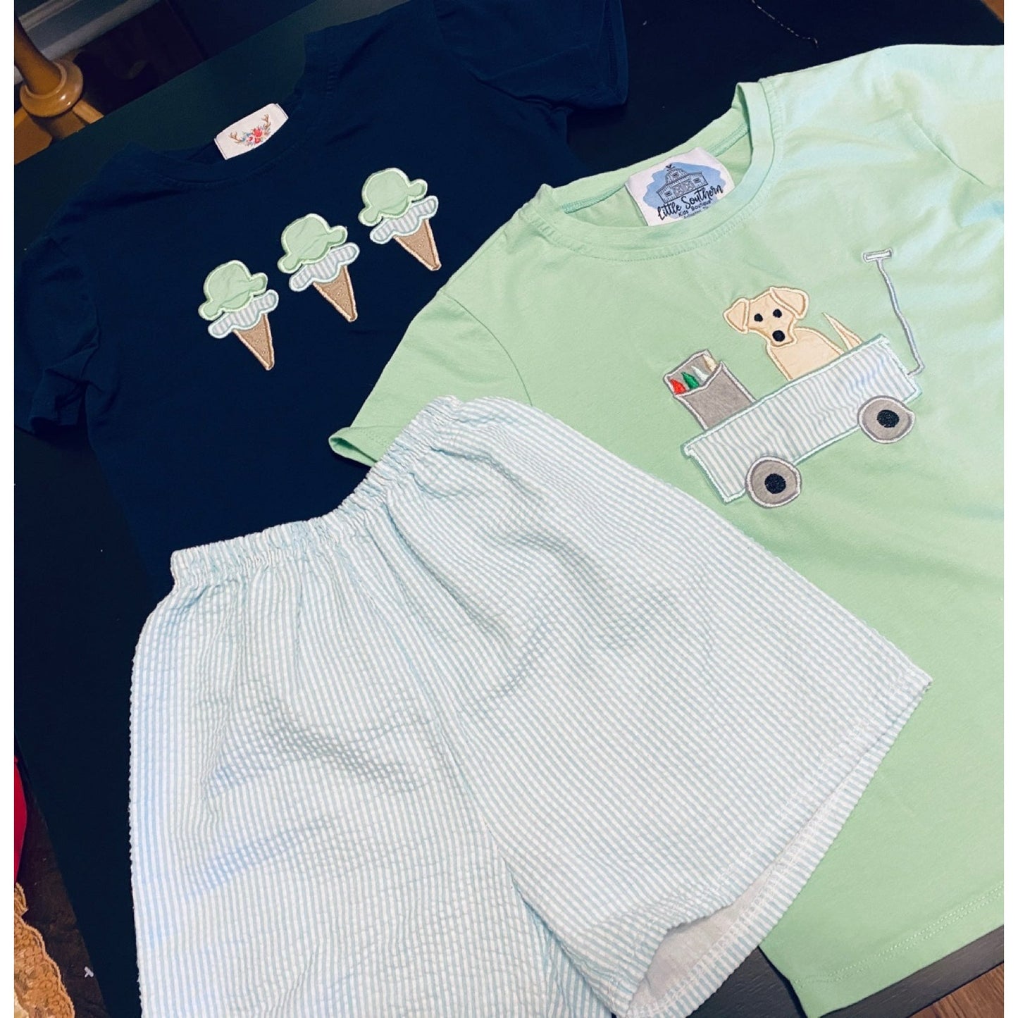 7/8 boys seersucker shorts bundle