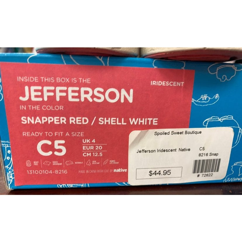Size 5 pink sparkly Native jeffersons