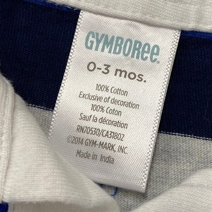 0-3 months striped Gymboree romper