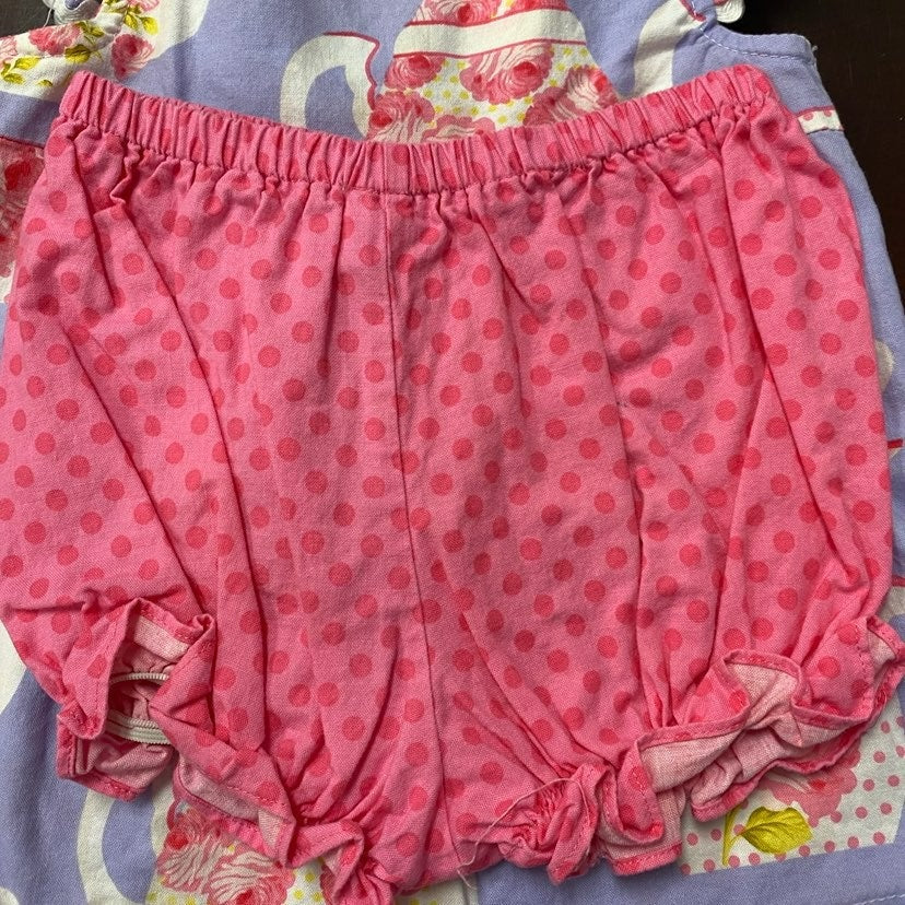 12 months baby girls tea party bloomer set