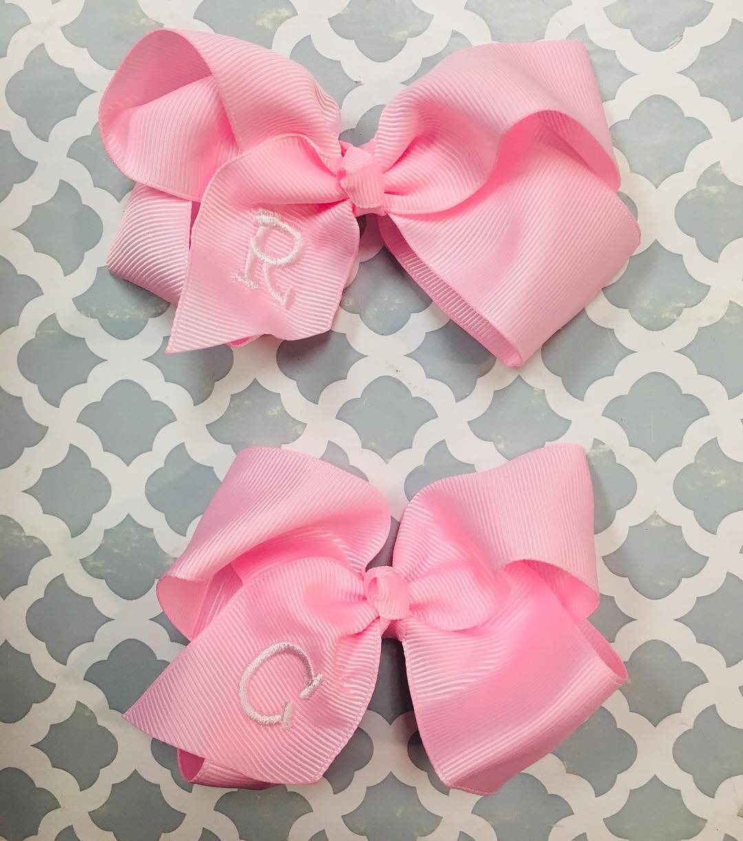 Large Bow with Monogram Initial
