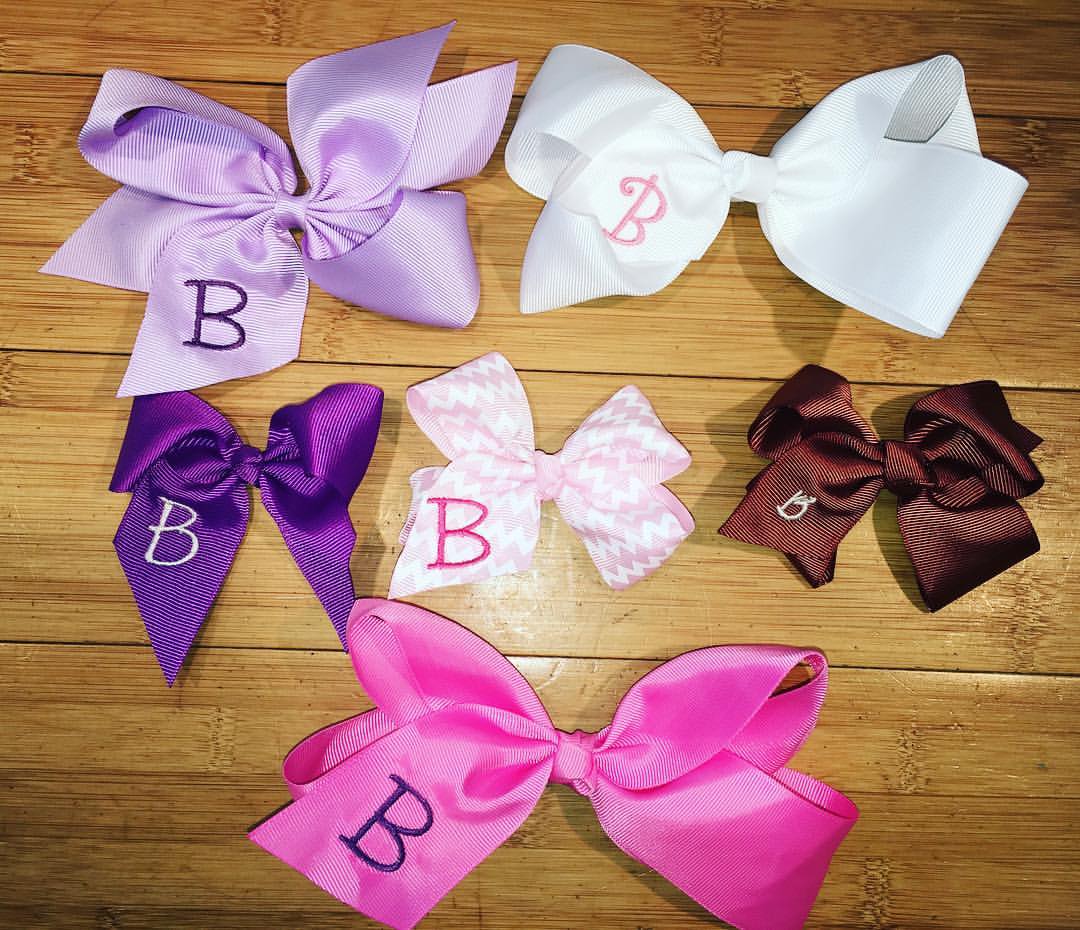 Large Bow with Monogram Initial