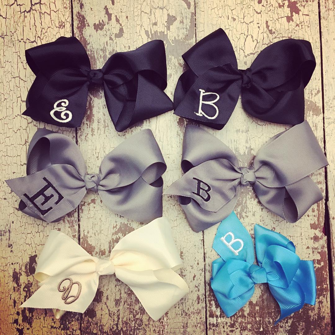 Large Bow with Monogram Initial