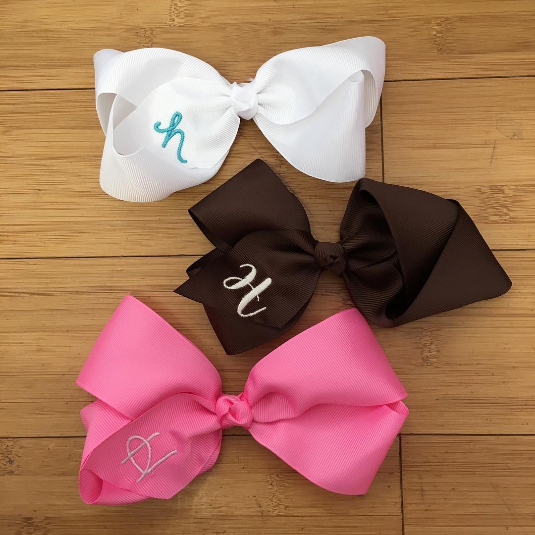 Large Bow with Monogram Initial