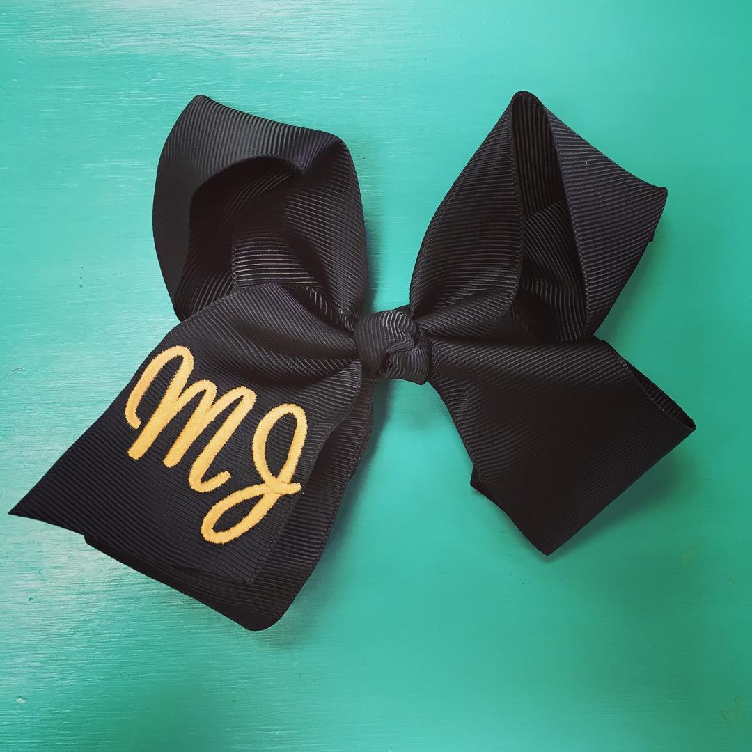 Large Bow with Monogram Initial