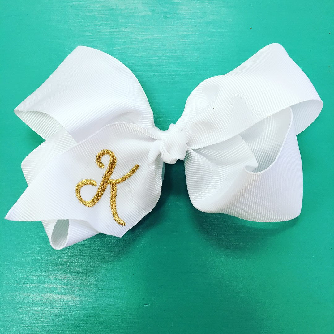 Large Bow with Monogram Initial