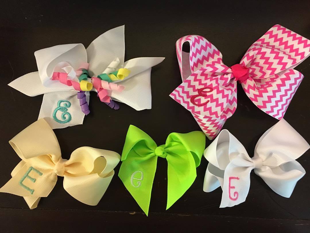 Large Bow with Monogram Initial