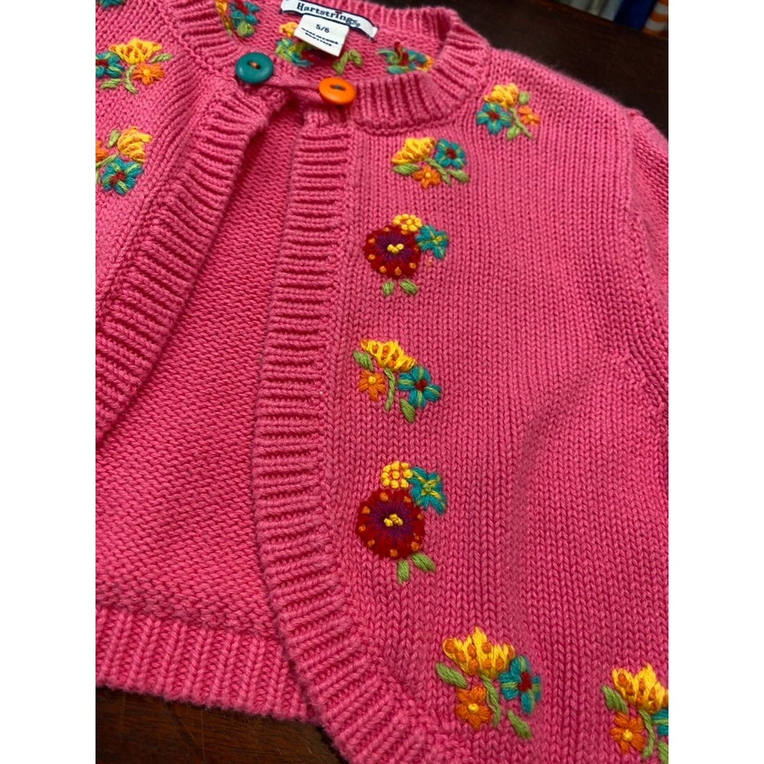 5/6 Hartstrings pink cardigan