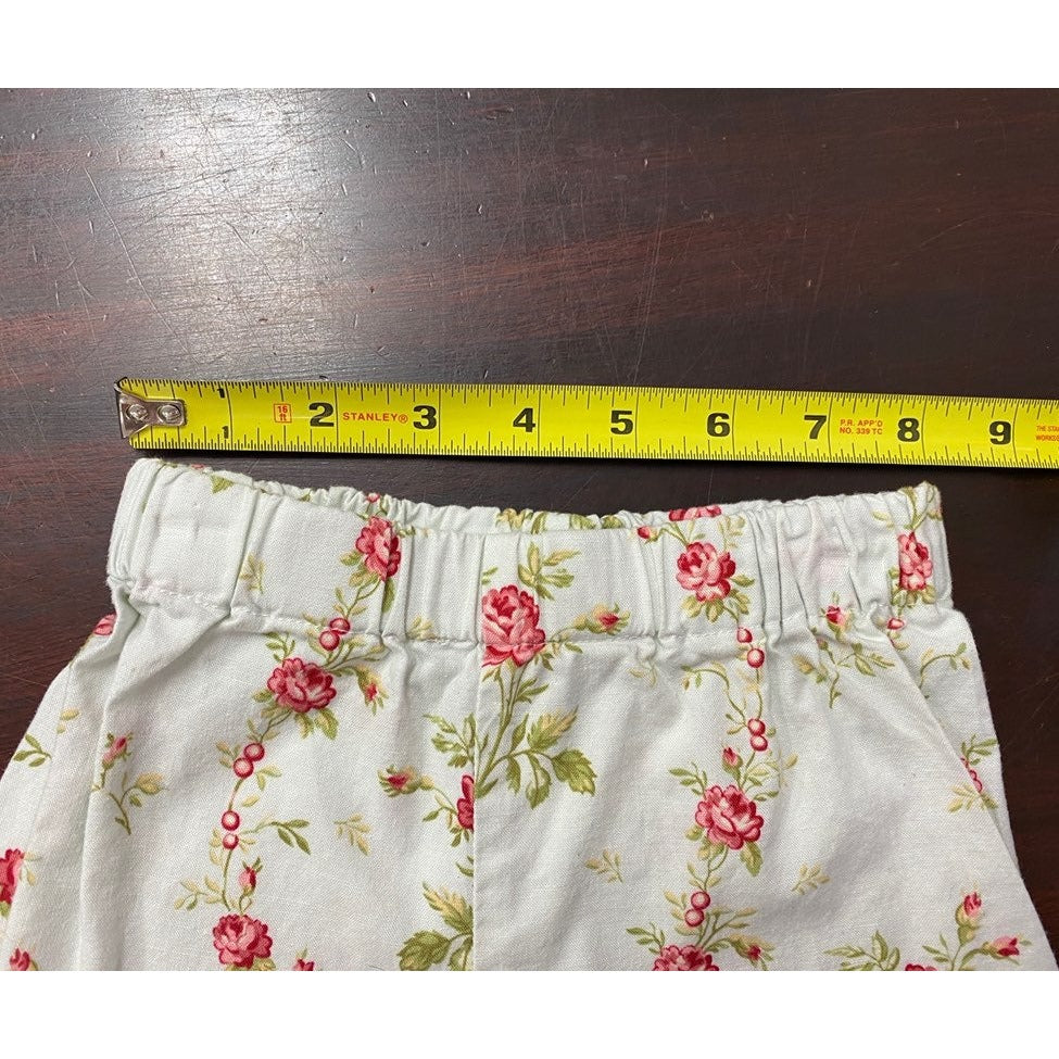 2T girls floral ruffle shorts