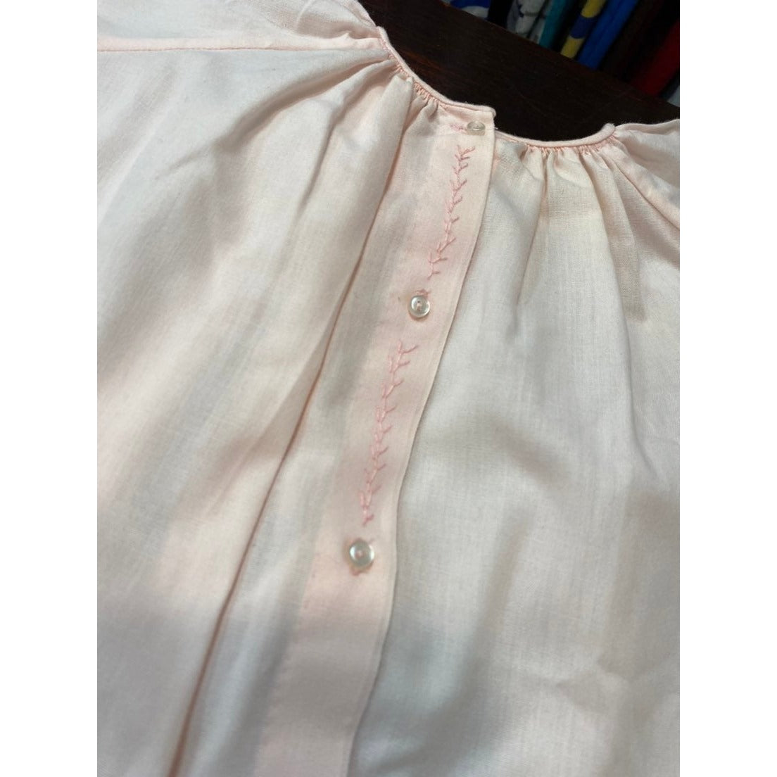 Vintage baby girls pink day gown