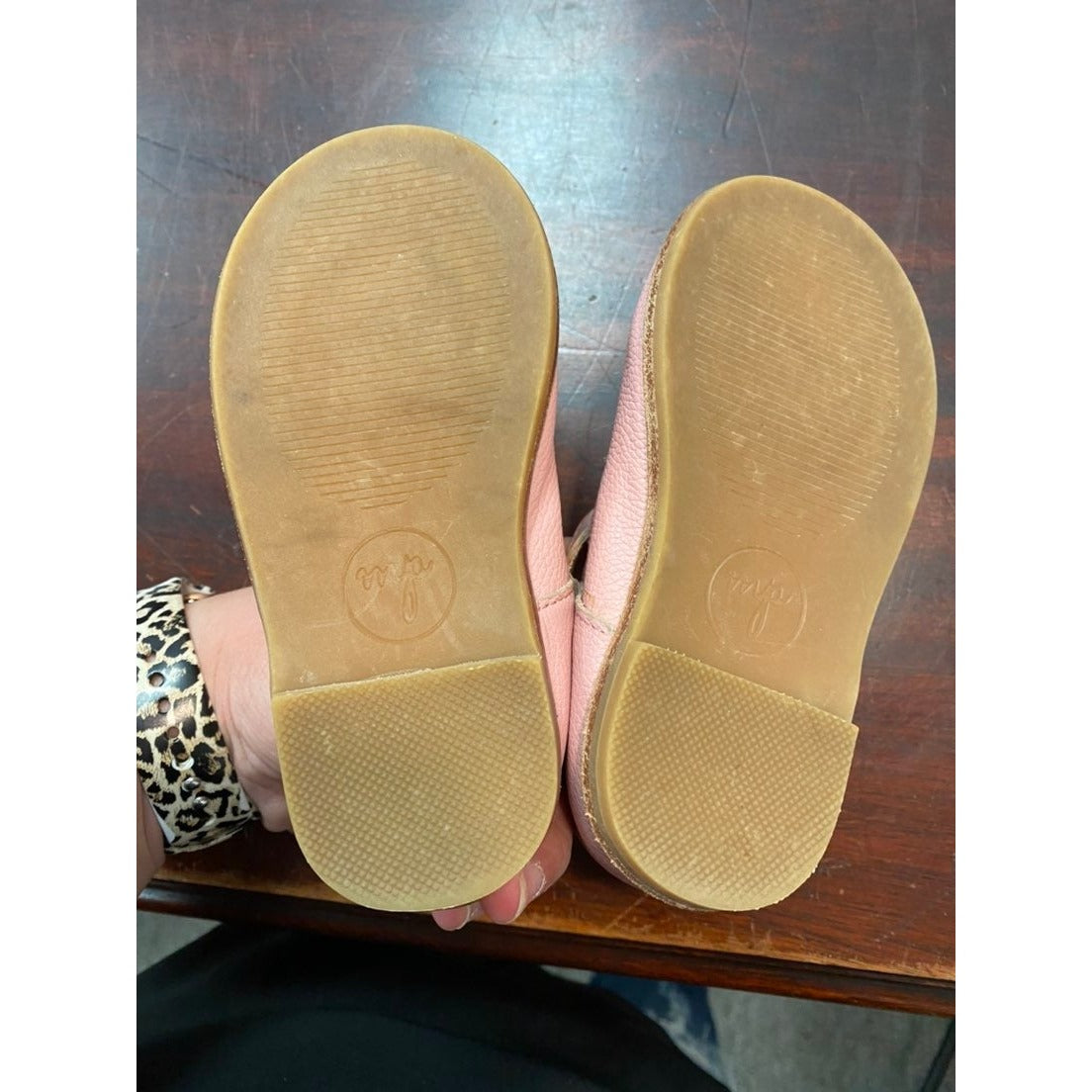 Size 8 t-strap hard sole mon petit shoes