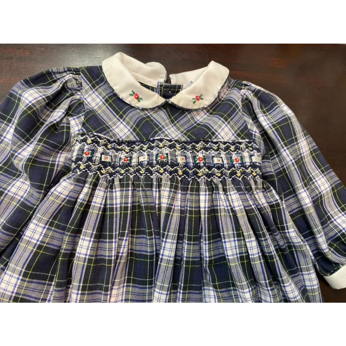 24 months vintage smocked plaid Dress