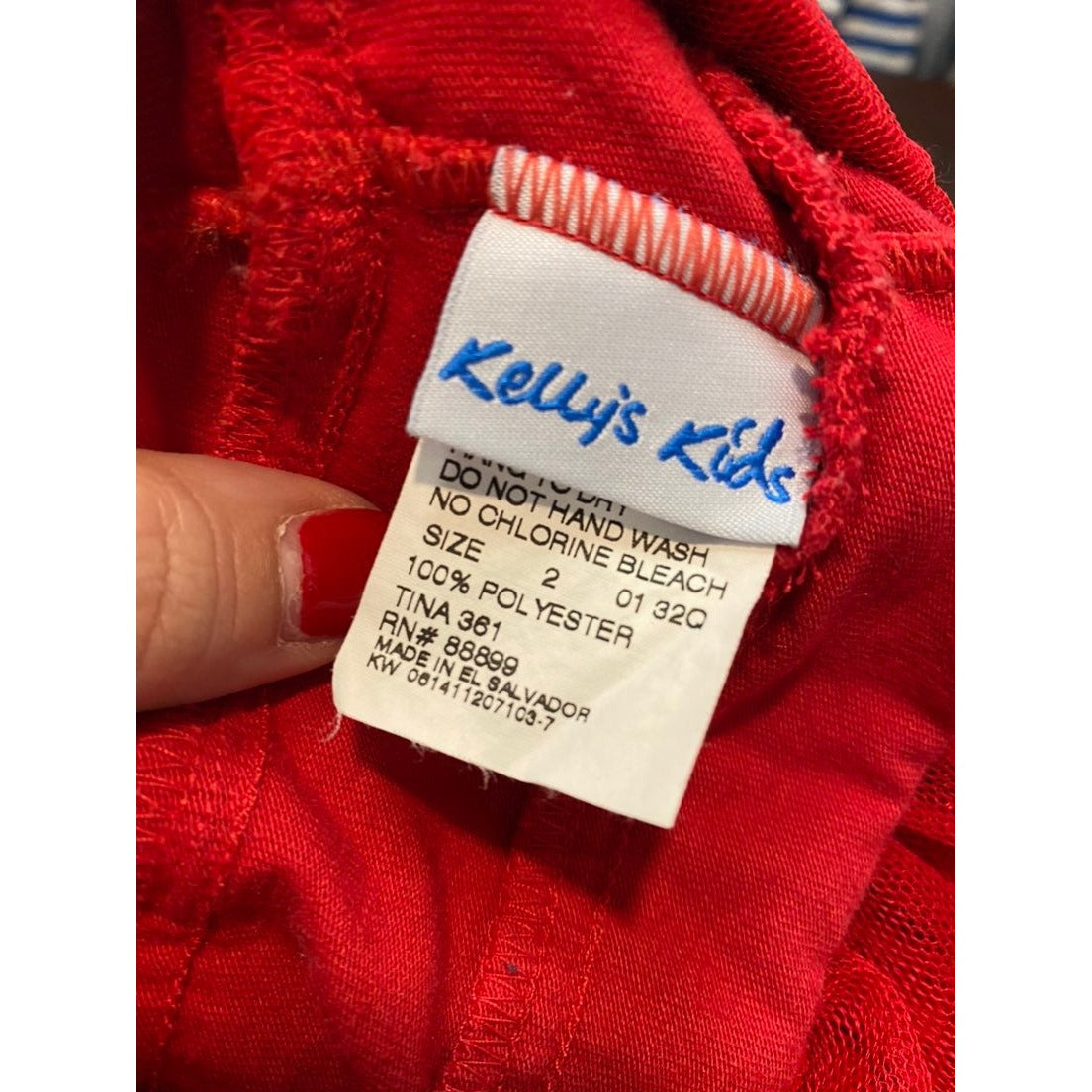 Size 2 Kelly's Kids red tutu skirt