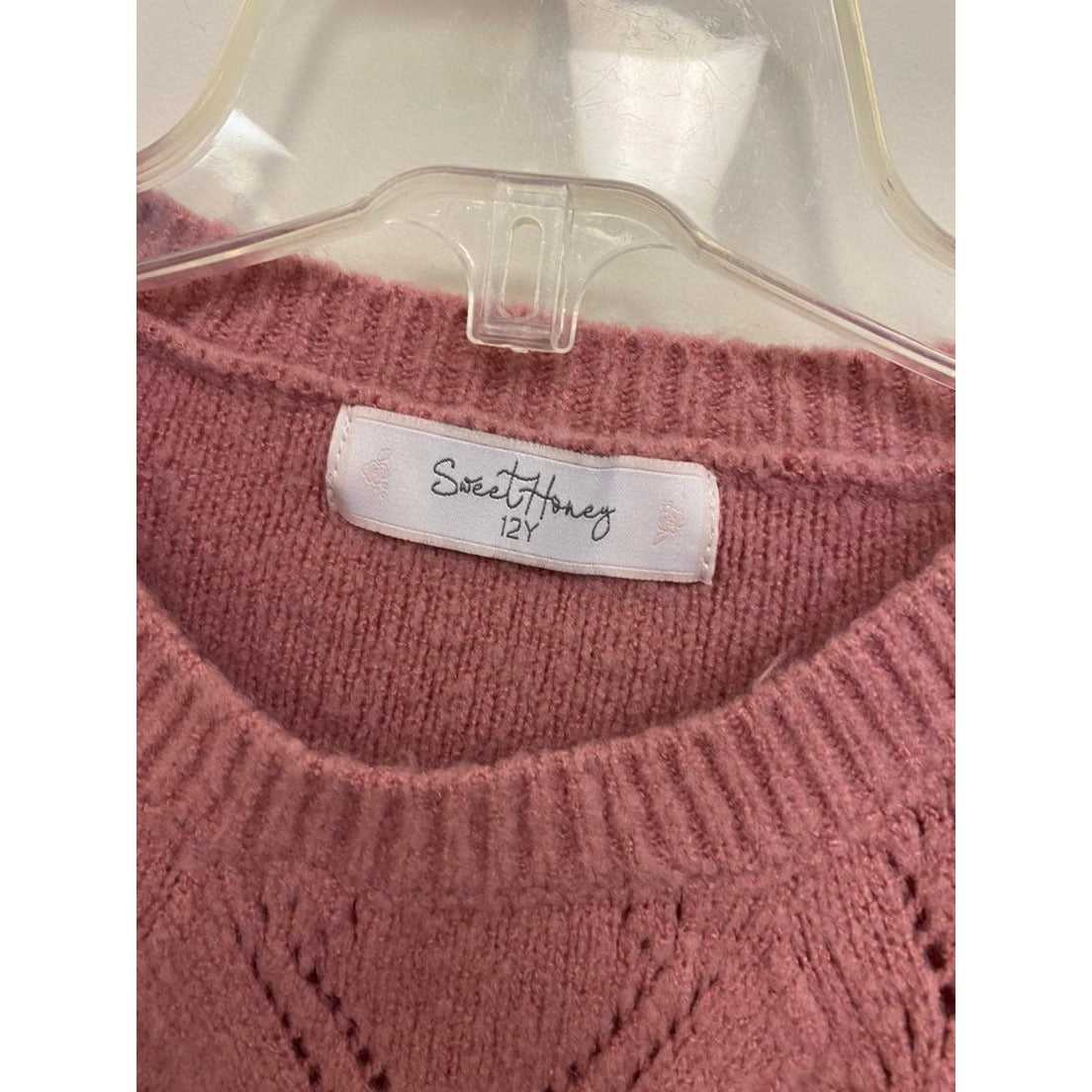 Girls size 12 Sweet Honey mauve Sweater