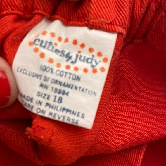 18 months Vintage red jonjon shortall