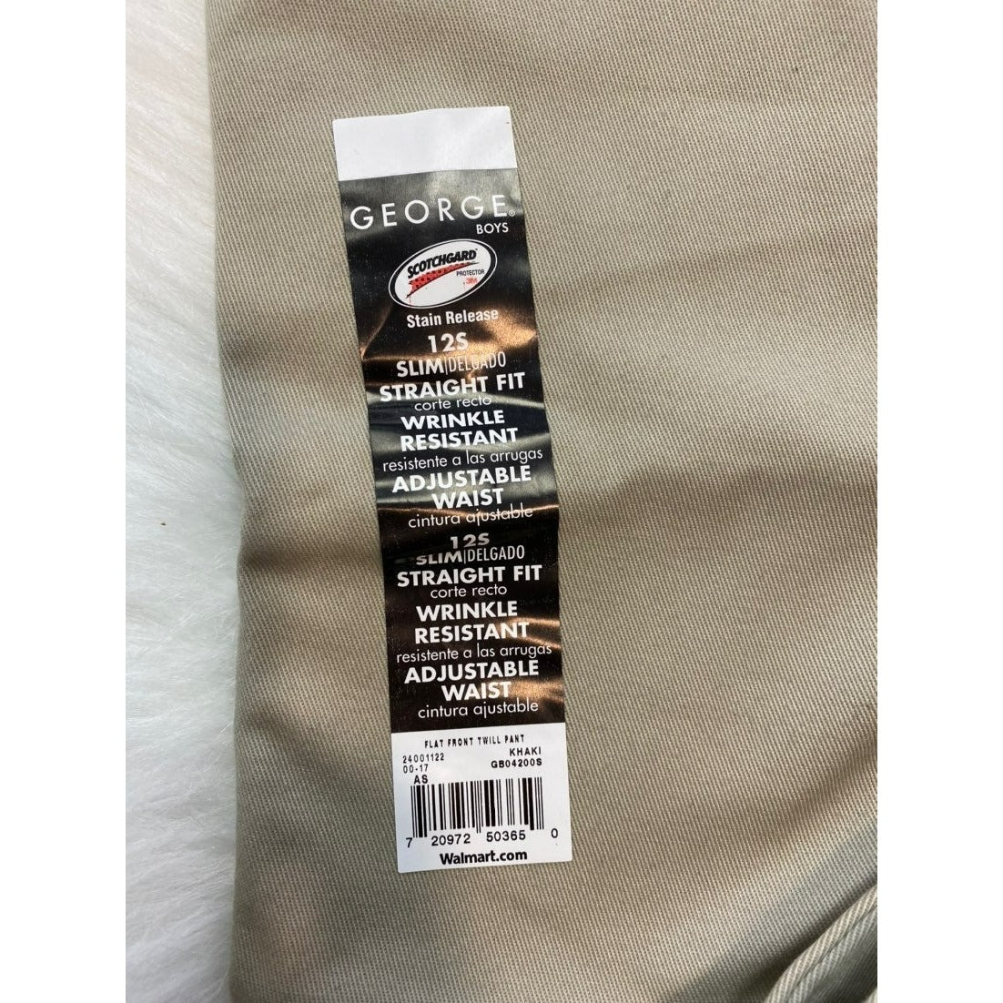 New George size 12 slim boys khaki pants