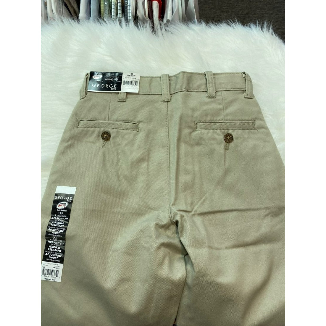 New George size 12 slim boys khaki pants