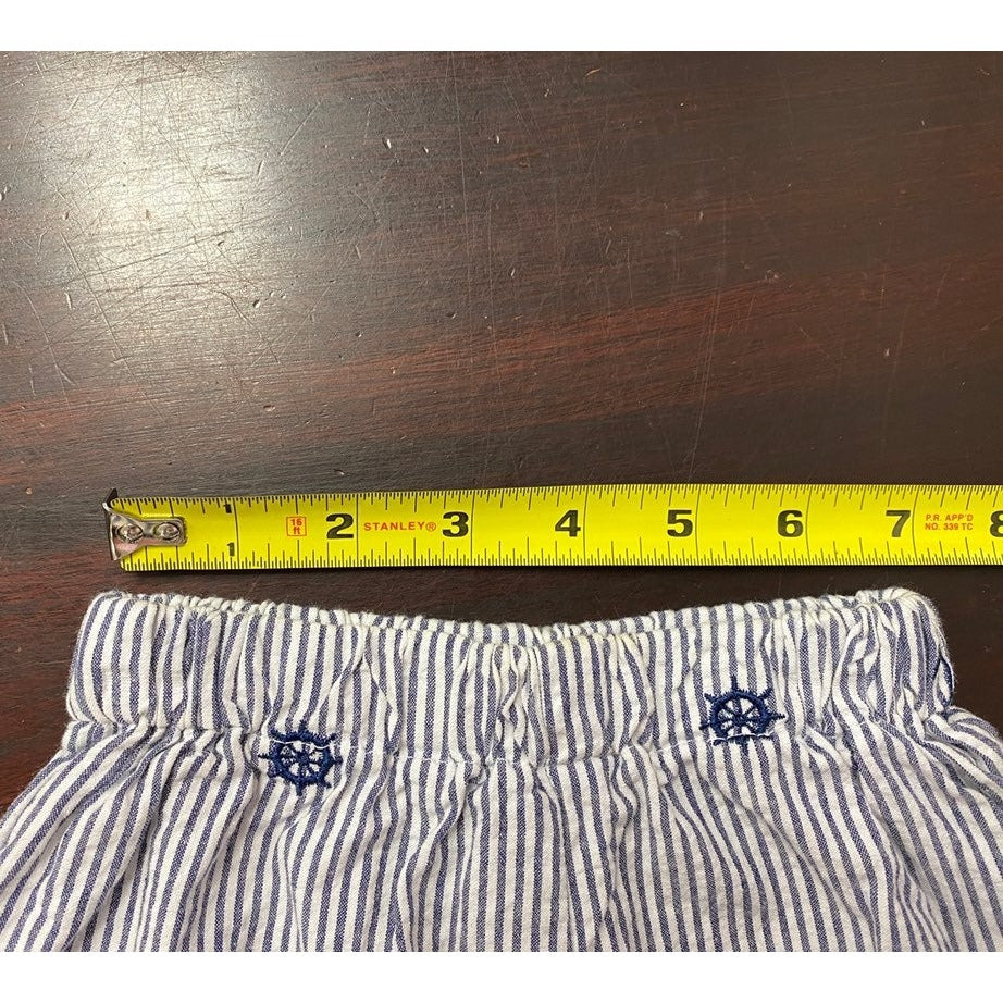 12-24 months seersucker girls ruffle shorts