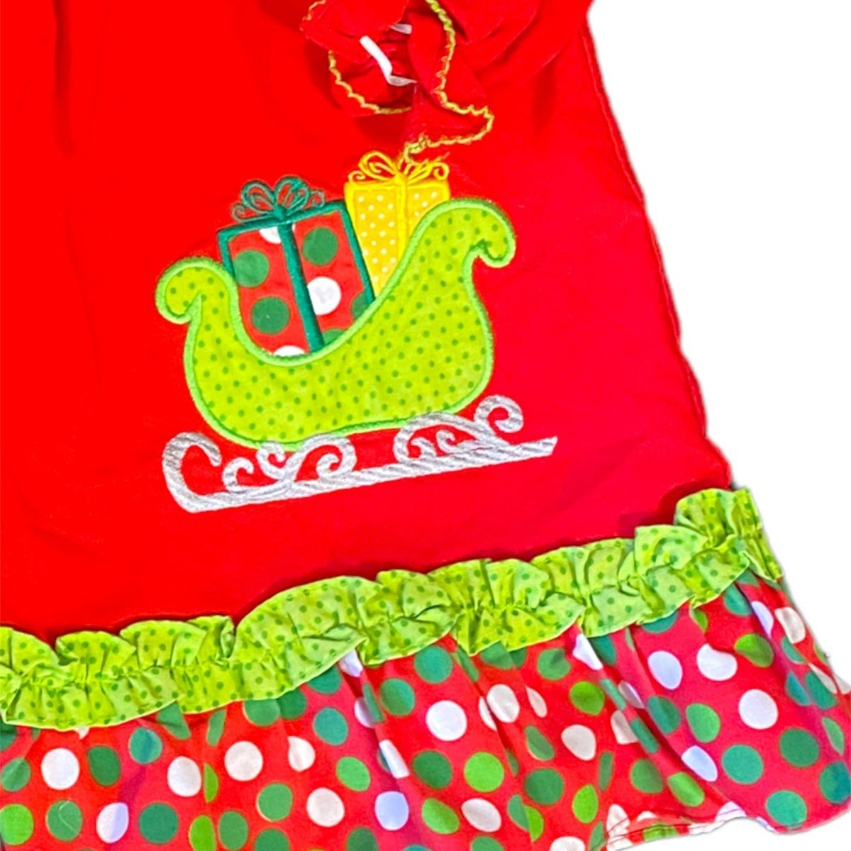 4T Christmas ruffle dress